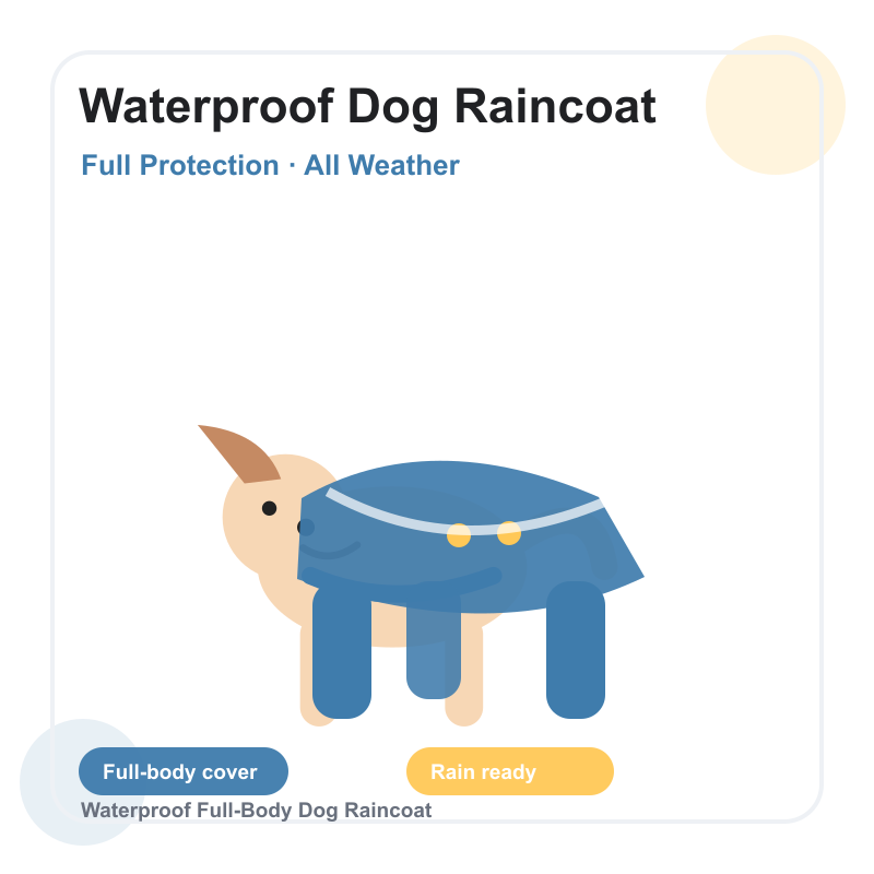Waterproof Full-Body Dog Raincoat hero