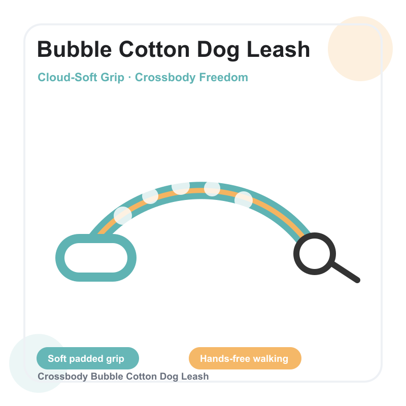 Crossbody Bubble Cotton Dog Leash hero