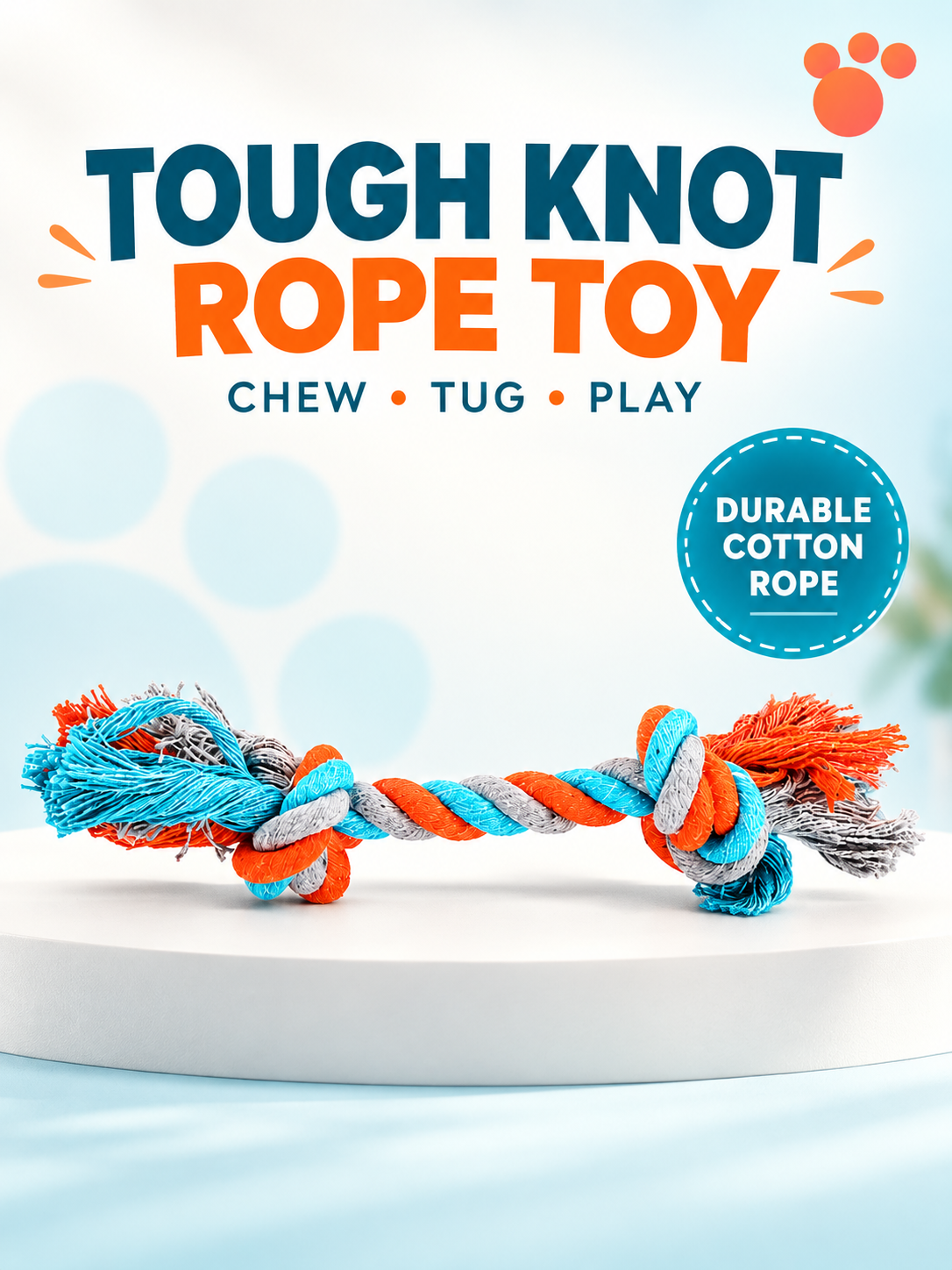 Cotton Knot Dog Toy Bites Teeth, Resistant to Chewing, Relieves Bore Knot image 2