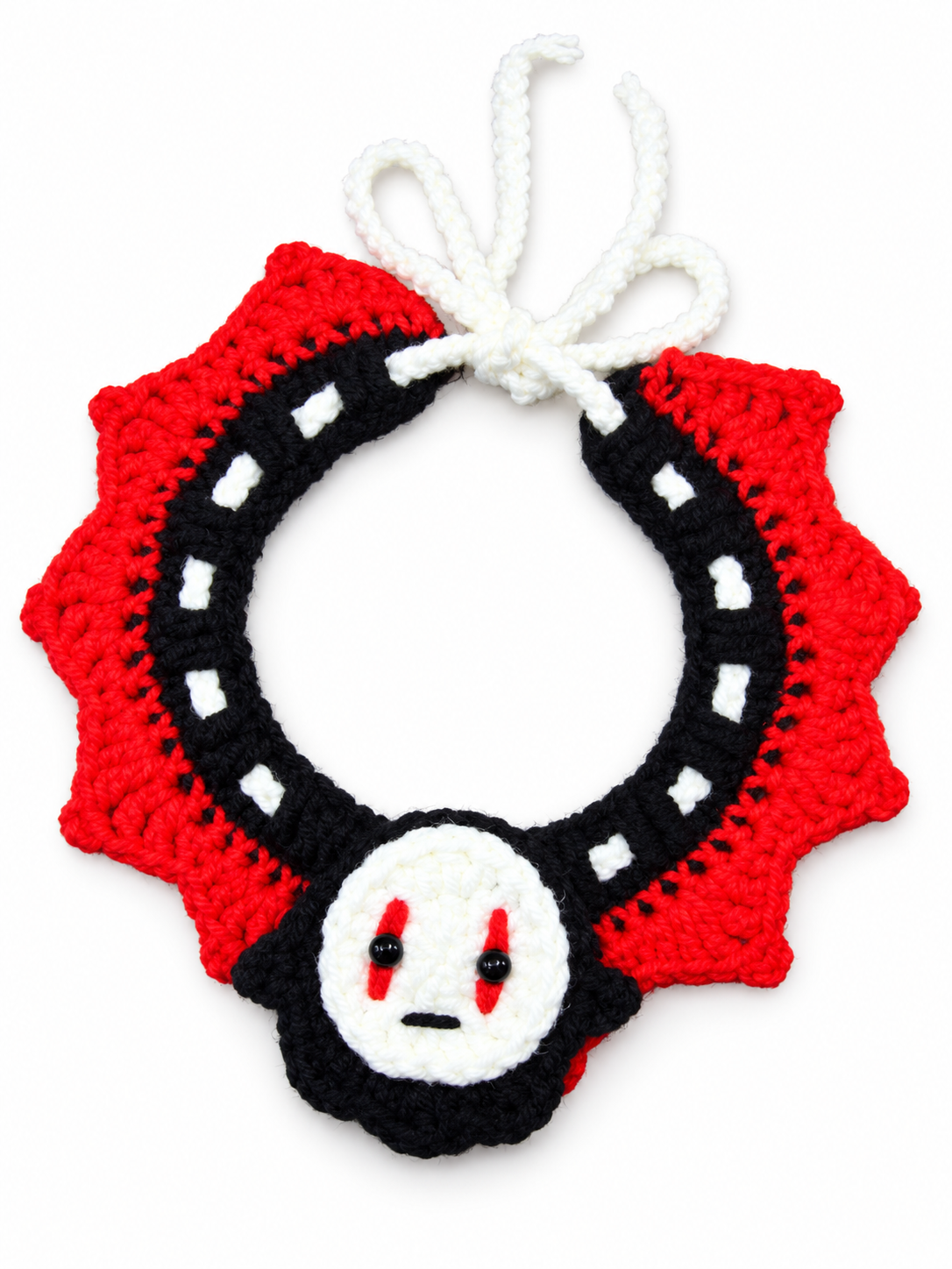 Handmade Crochet Halloween Pet Collar | Festive Dog and Cat Bib with Spooky Decorations image 10